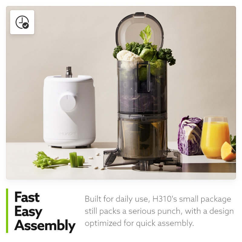 Hurom H310 Easy Clean Slow Juicer, White