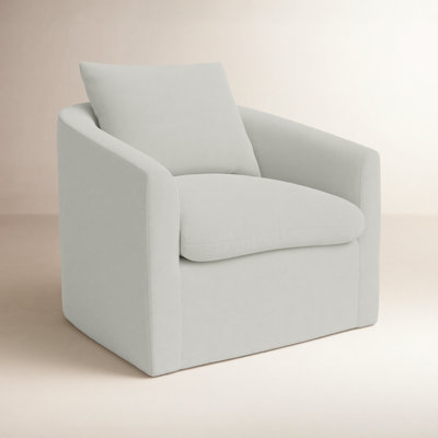 Fauteuil demi-tonneau pivotant rembourré Menta