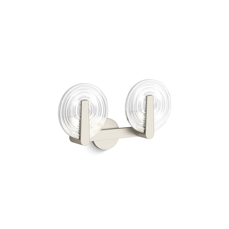Hint Two-Light Sconce, Brushed Nickel