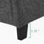 Lit plateforme tapissier très grand gris anthracite Bridgevine Home