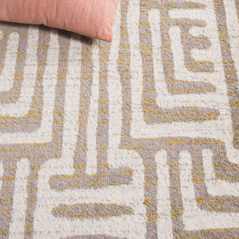Ailssa Performance Geometric Rug, Round 5'1"