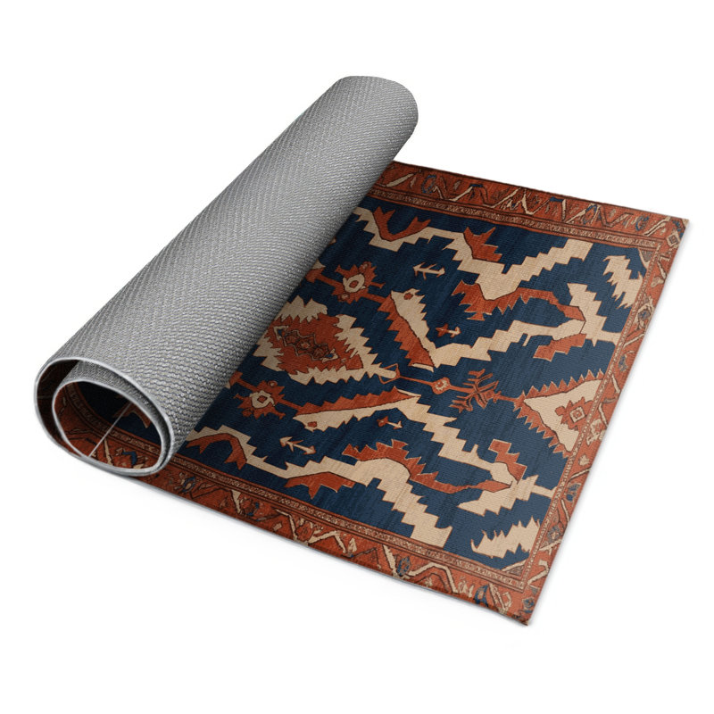 Persian Gray Indoor and Outdoor Area Rug, Rectangle 9' x 12'