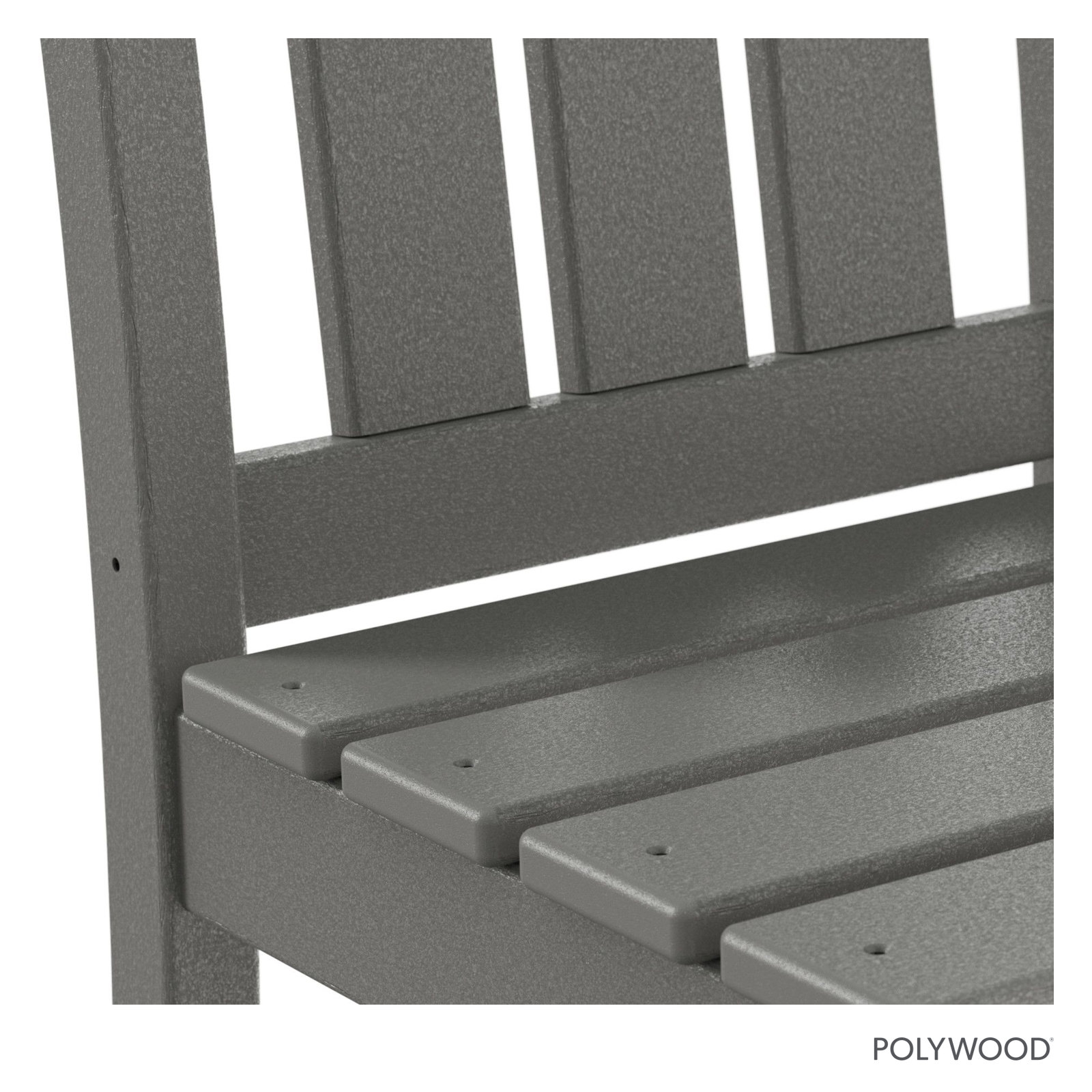 POLYWOOD® Oxford Patio Side Chair, Slate Gray