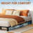 6 Inch Bed Frame, Heavy Duty Metal Platform Bed Frame with Durable Iron Slat Support and Legs, No Box Spring Required, No Screws Needed, Support Up to 800 Lbs-1348998791