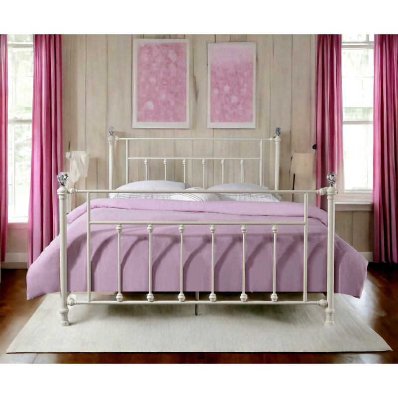 Gulzar Spindle Metal Bed, Queen, Gold