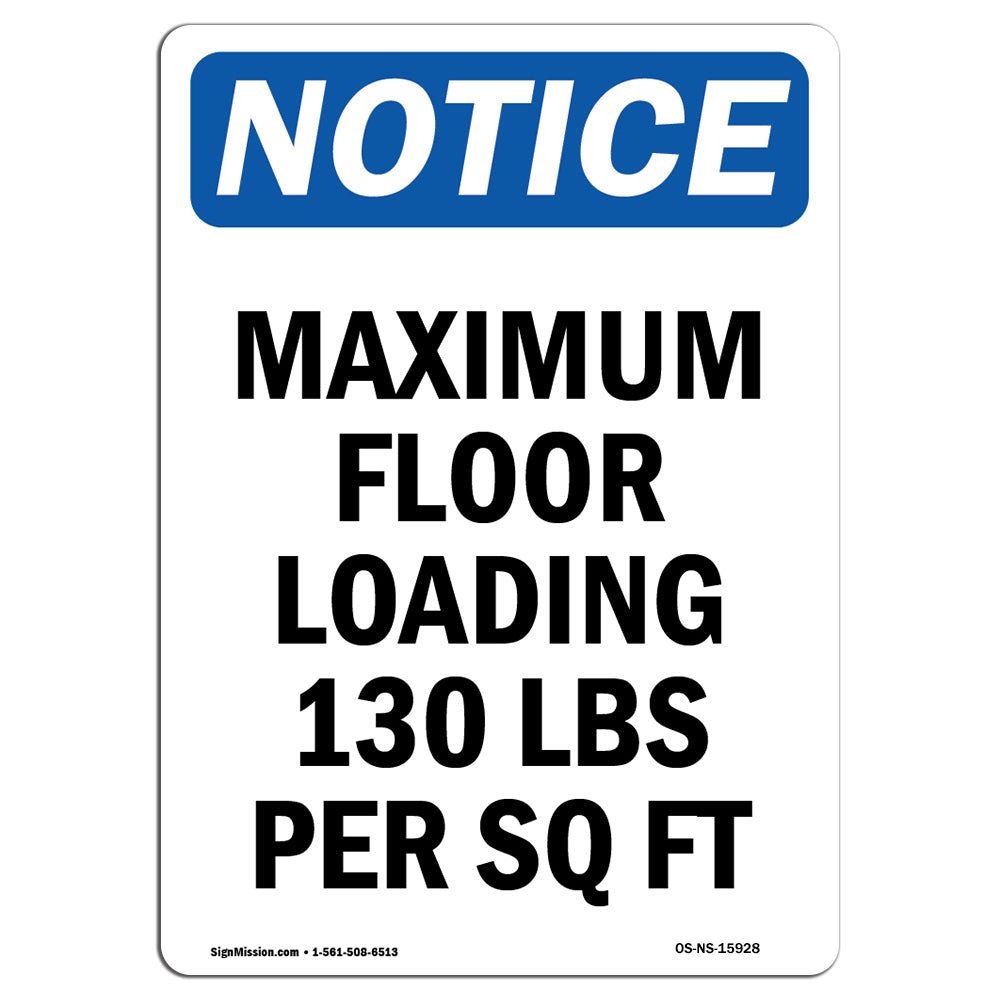 SignMission Notice - Maximum Floor Loading 130 Sign | Wayfair