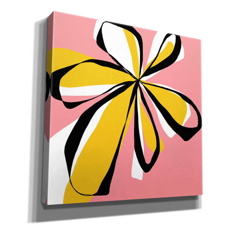 «Oh So Pretty Pink» par Jan Weiss, art mural sur toile, H 12 po x l 12 po x P 0,75 po