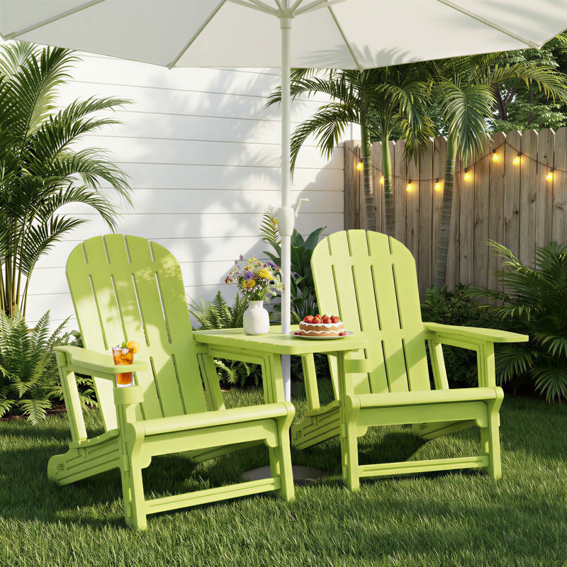 Chaise Adirondack d'extérieur pour 2 personnes, Vert