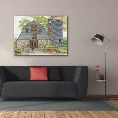 «Bluebird Barn» par Cindy Jacobs, art mural sur toile