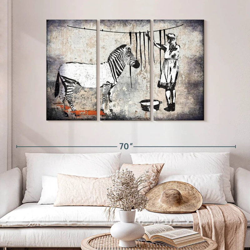 Brampt Zebra Stripes Cleaning, 32" H x 50" W