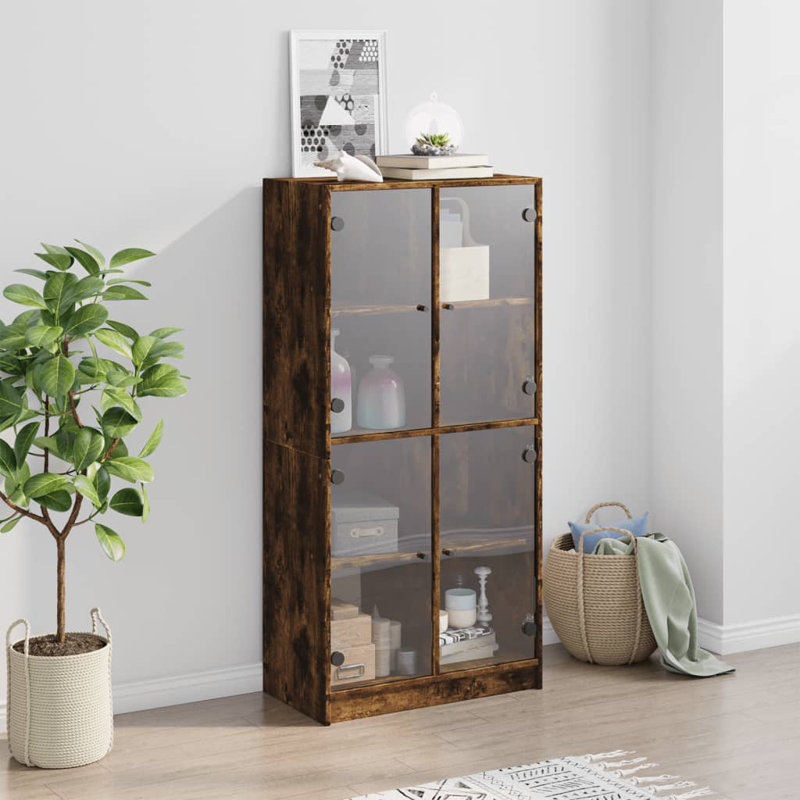 Orane China Cabinet, Smoked Oak