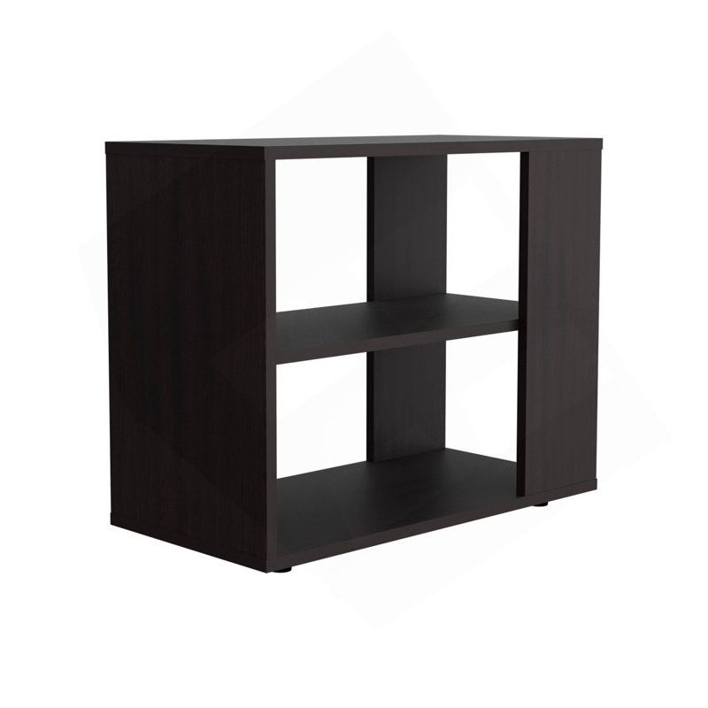 Table console, 4 pieds, 2 tablettes, Noir