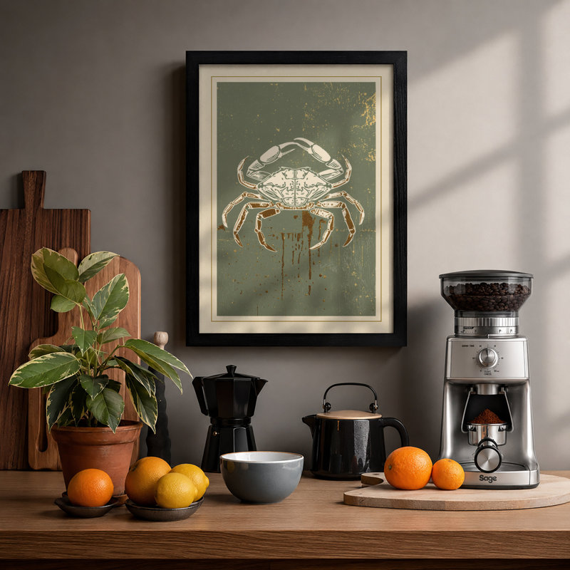 Specimen in Decay Rustic - Framed Print, A4 - 29.7 x 21.0 cm, Black