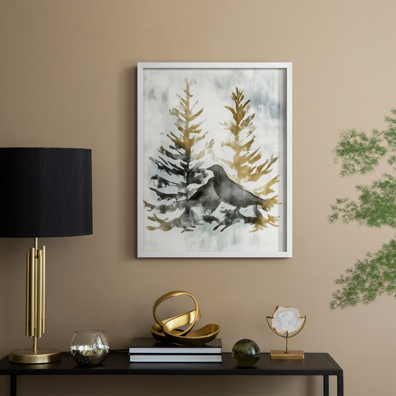 Reproduction encadrée - bois massif, H 11 po x l 9 po, Blanc