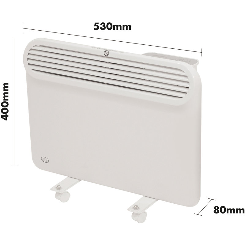 St. Helens Home & Garden Wall Mounted Space Heater with Adjustable Thermostat, 1000 W