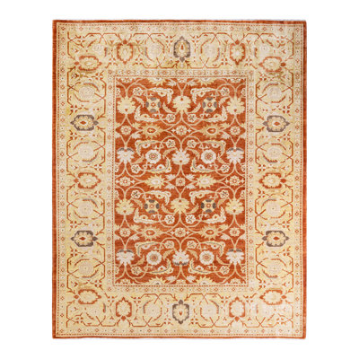 One-of-a-Kind 8'2" X 10'1" 2000s Wool Area Rug in Orange
