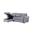 Canapé-lit modulaire réversible 96,5 po en velours gris