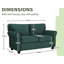 57” Easy Assembly Upholstered Loveseat Sofa-483779000