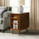 Quintavion 14"W Mid-Century Modern End Table With Storage And Built-In Outlets