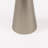 Modern White Marble Top Accent Drink Table with Brushed Black Pedestal Base-813762786