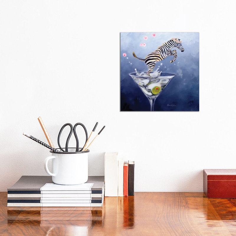 Zebratini by Karen Weber - Wrapped Canvas Print, 30.48cm H x 30.48cm W x 1.91cm D