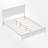 White Solid Pine Wood Bed Frame with Headboard, Simple Low Profile Platform Bed with Under Storage, No Box Spring Needed & Sturdy Wooden Slats,  Queen Size-1621741818-1620425486