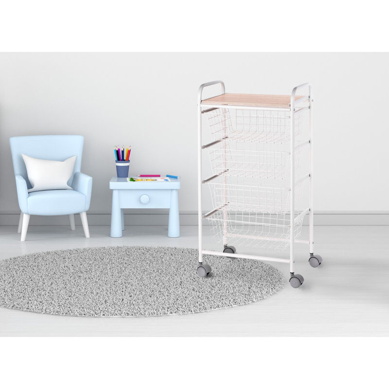 Stainless Steel Kitchen Cart with Wine Rack and Storage