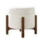 Lessman Modern 20"W Chenille Fully Assemble Round 4-in-1 Ottoman with Solid Wood Base-1555968902