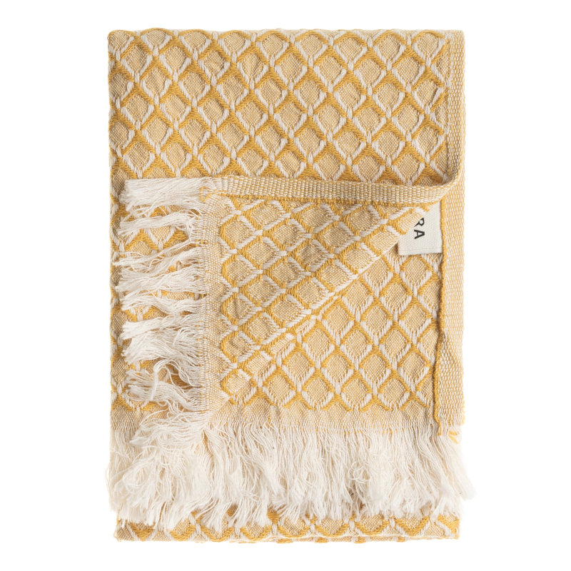 Ensemble de serviettes Serenity Grid, Mustard