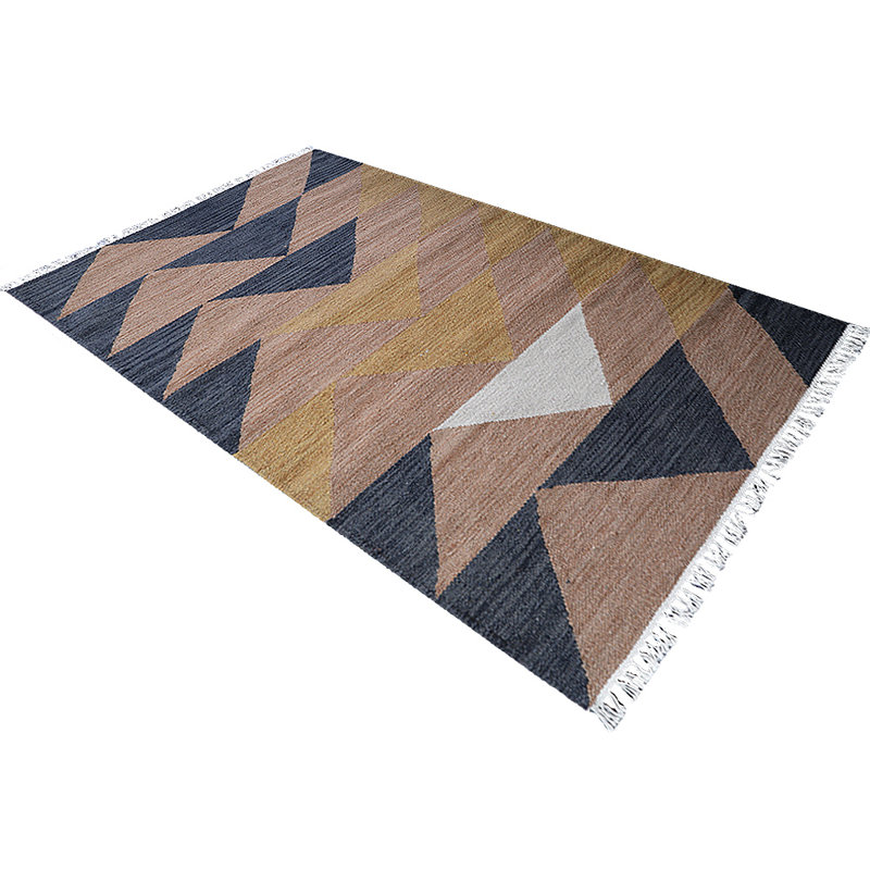Tapis écologiques en laine Kilim tissés à la main et à plat Manns, Rectangulaire 3 pi x 5 pi