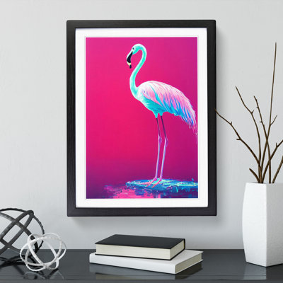 Neon Flamingo - Wall Art