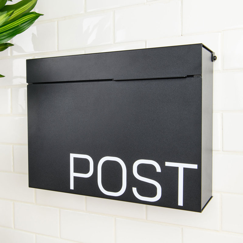 Boîte aux lettres murale, Noir 1, H 11 po x l 14,6 po x P 4,50 po