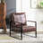 Mid-Century Modern Accent Chair, Durable Square Metal Frame, Plush Upholstery-1152851121