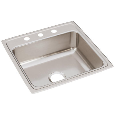 Lustertone 22" L x 22" W Drop-In Kitchen Sink