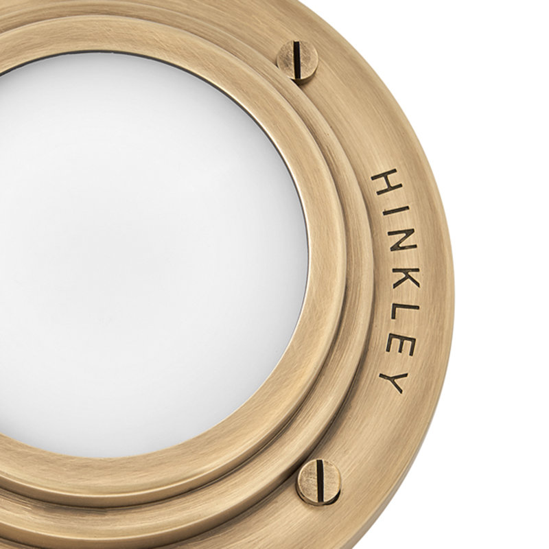 Porte 5.5" Flush Mount or Sconce - LED Included, Heritage Brass