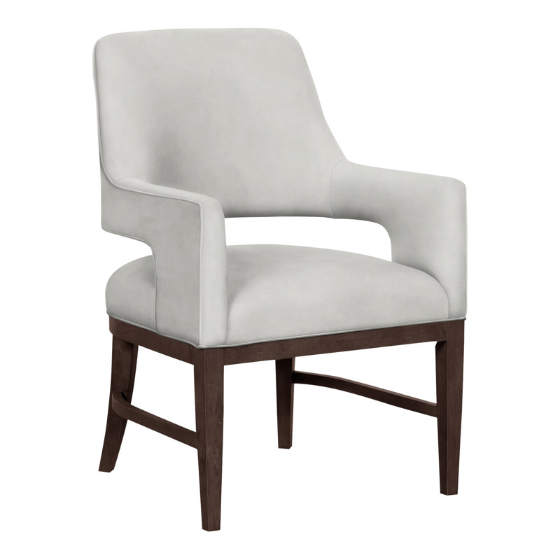 Josie Grande Upholstered Arm Chair, Tobacco, Perigold Palmetto Verdigris