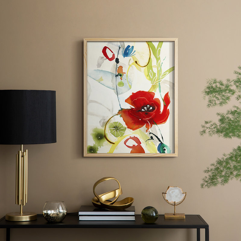 Reproduction encadrée de couleur locale II - bois massif, Naturel, H 21 po x l 17 po