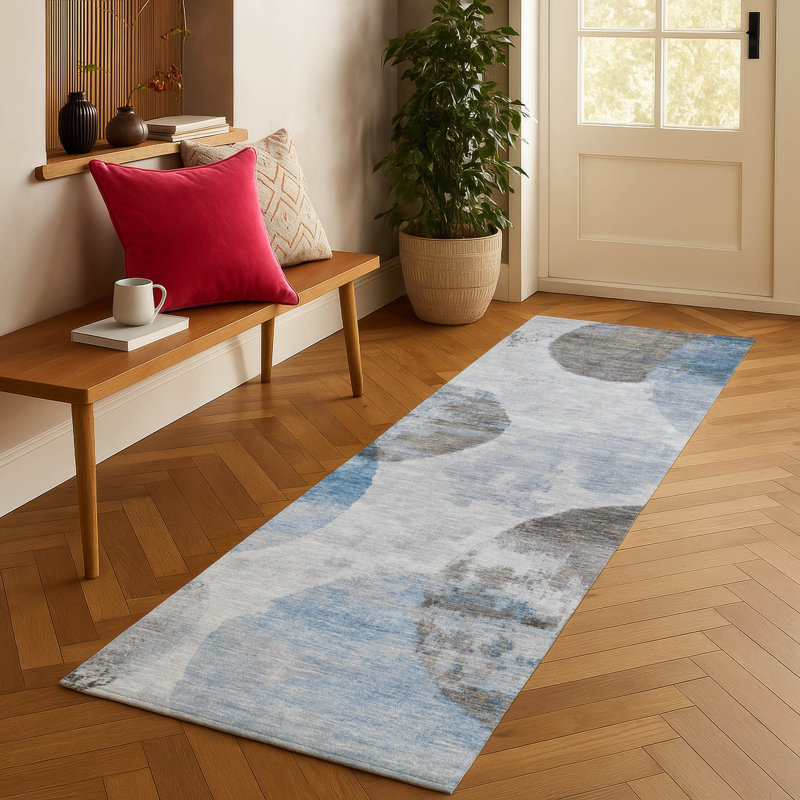 Machine Washable Indoor/Outdoor Chantille ACN2346 Abstract Rug, Runner 2'3" x 7'6"