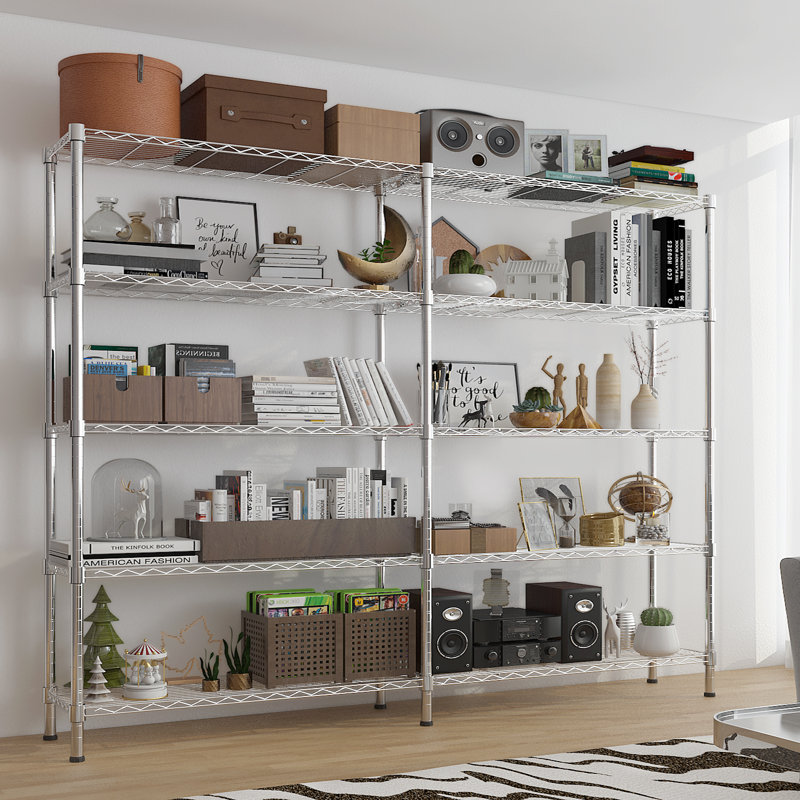 Storage Shelves – Wire Shelving, Adjustable & Scratch-resistant, Great For Garage/pantry/supermarket/hospital Storage