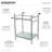 Kingston Brass Fauceture Stainless Steel Console Sink Base with Glass Shelf-52102614