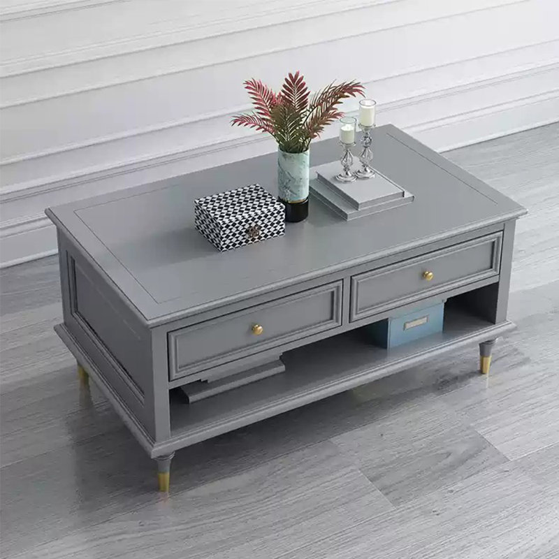 Eco-painted waterproof coffee table, Gray, 19.29" H x 51.18" L x 26.77" W