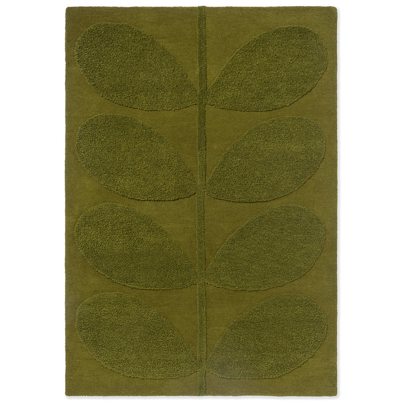 Hand Tufted Wool Floral Area Rug in Green, Rectangle 3'11" x 5'11"