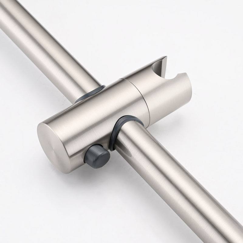 Pomme de douche avec douche à effet pluie et à main de 10 po - Option de hauteur réglable en nickel brossé avec design ergonomique pour un confort en métal