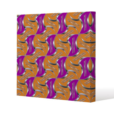 Geo Metalic Shapes Slim Style Canvas Print