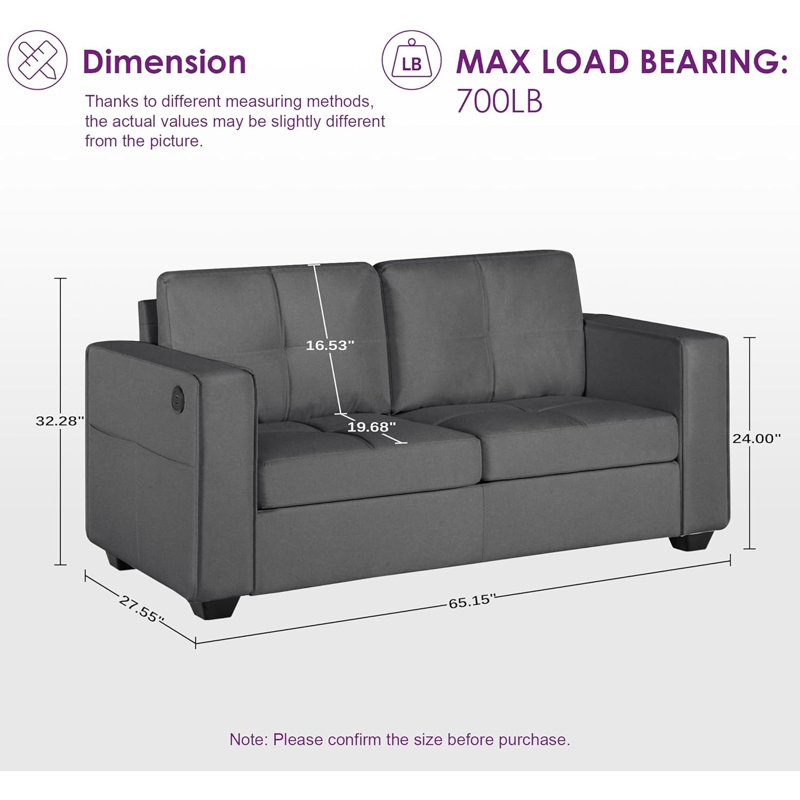 65" Modern Sofa