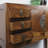 39.37" Brown Rectangular Solid Wood Console Table