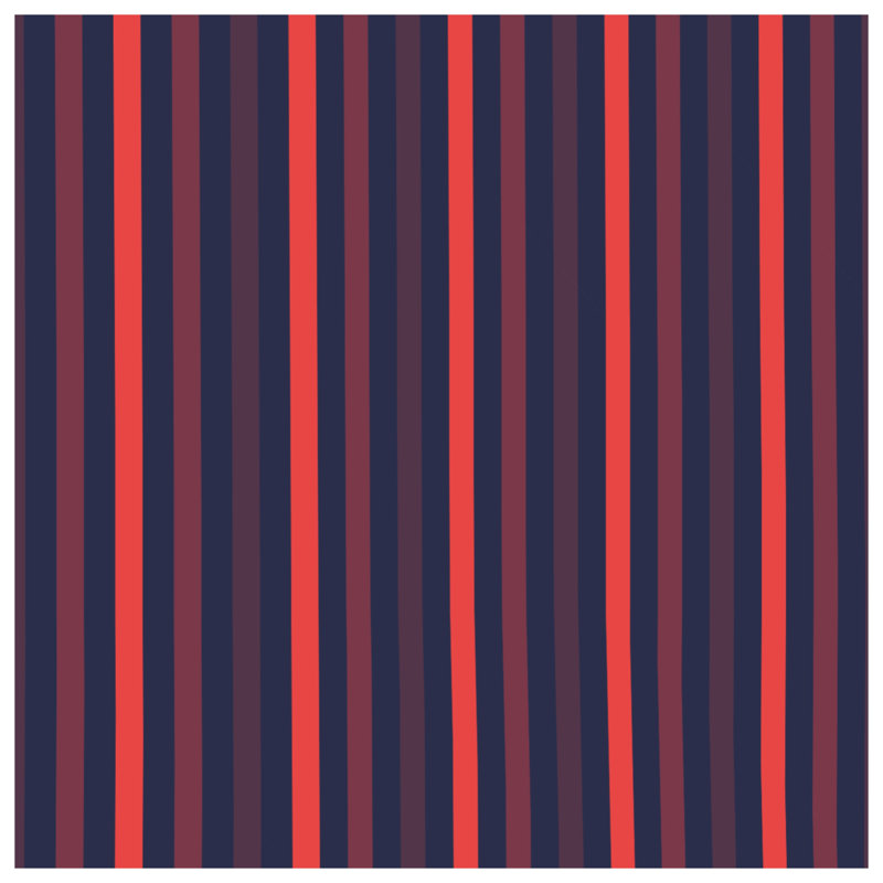 Red Blue Vertical Stripes Blankets, 50in W x 60in H