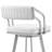 Orlen 26" Swivel White Faux Leather and Silver Metal Bar Stool