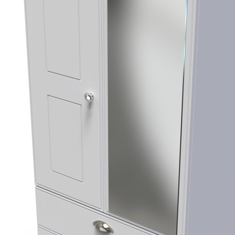 Conners Manufactured Wood Wardrobe, Grey Matt