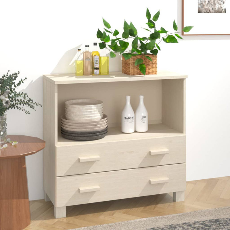 Hamar Sideboard Buffet Console Cabinet for Bedroom HAMAR Solid Wood Pine, Honey Brown